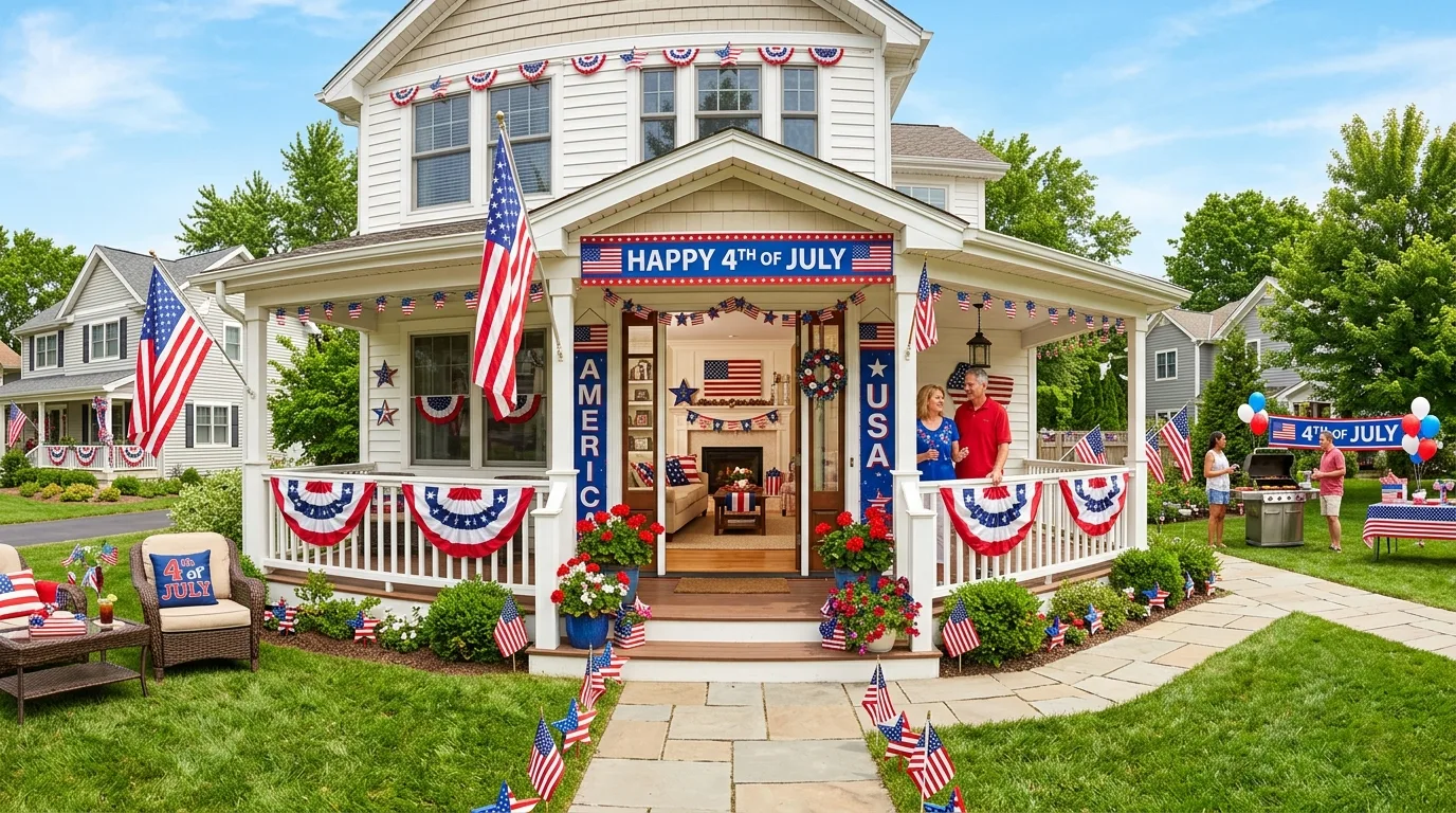 Keep the overall mood easy for 12 Creative 4th of July Decor Ideas to Show Your Spirit