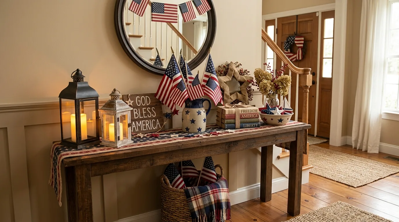 Decorate the grill station for 10 Dazzling 4th of July Outdoor Decor Ideas for Your Backyard BBQ