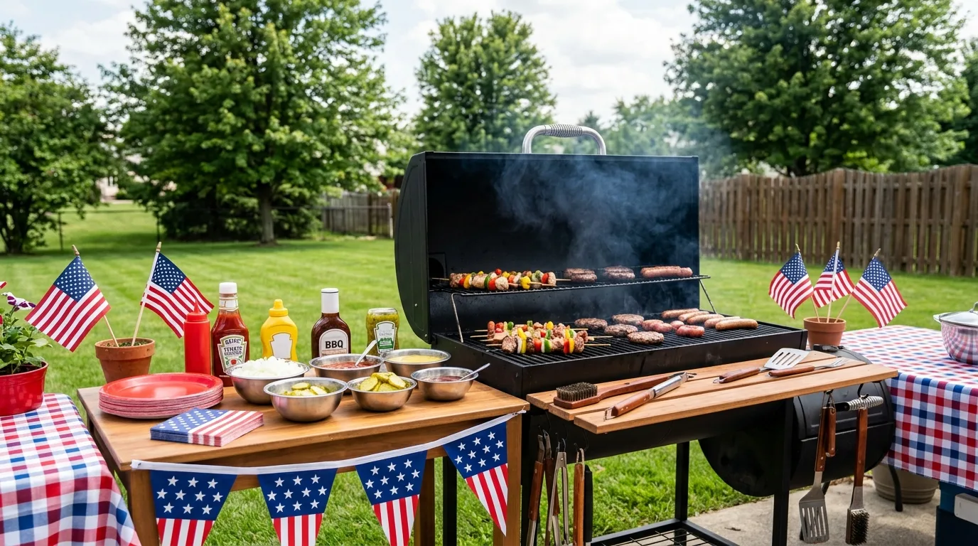 Create one cozy conversation corner for 11 Patriotic 4th of July Party Ideas for a Star-Spangled Bash