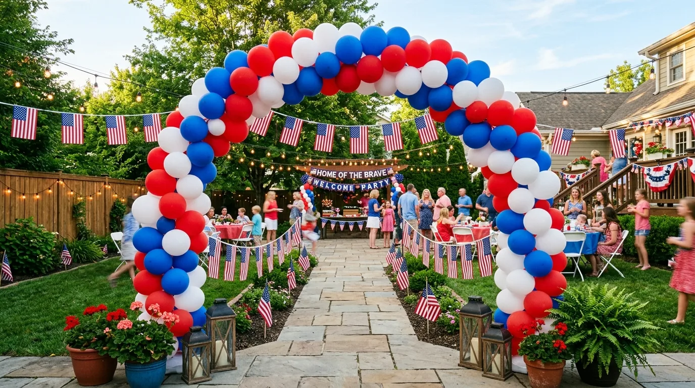 Create a self-serve drink station for 11 Patriotic 4th of July Party Ideas for a Star-Spangled Bash