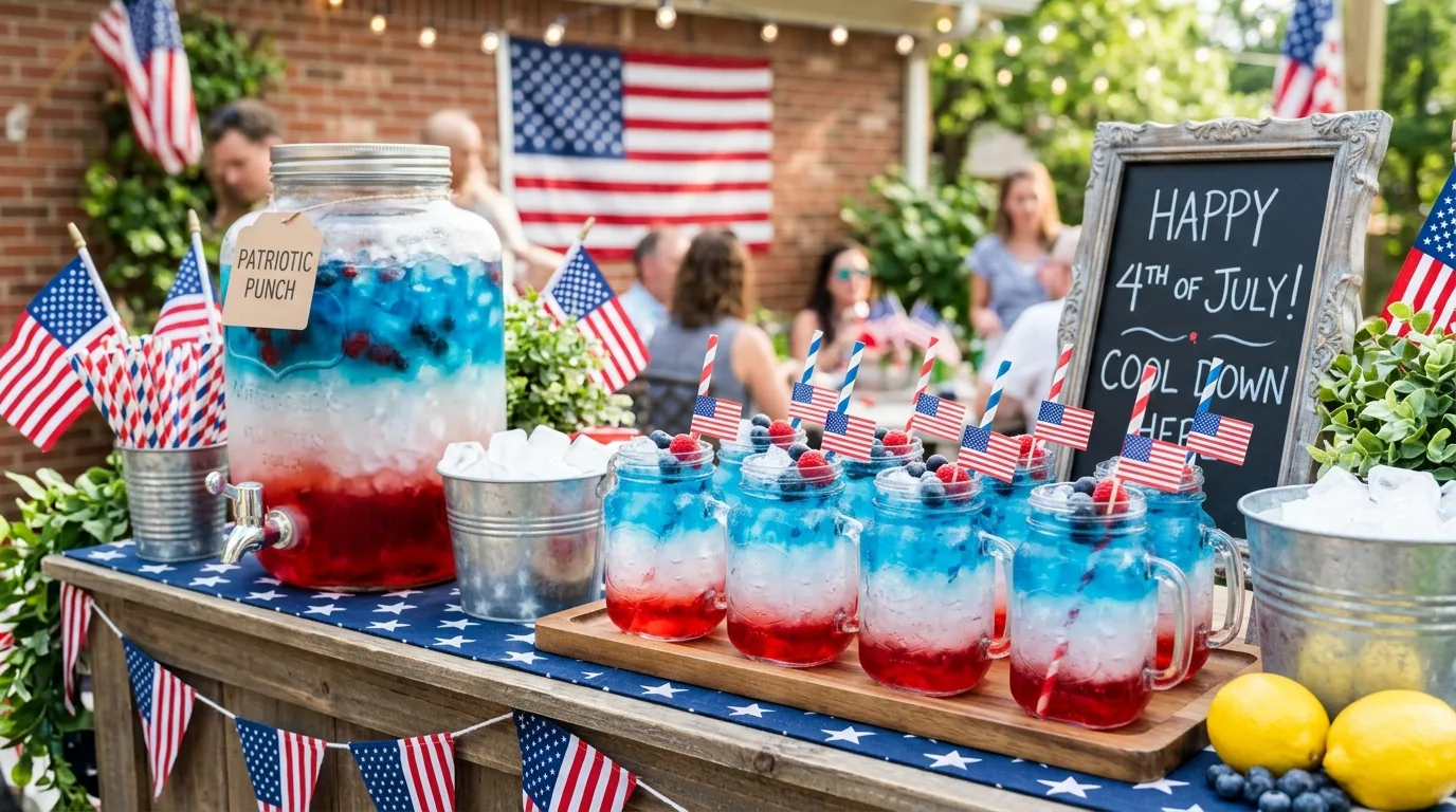 Make the grill area part of the party for 11 Patriotic 4th of July Party Ideas for a Star-Spangled Bash