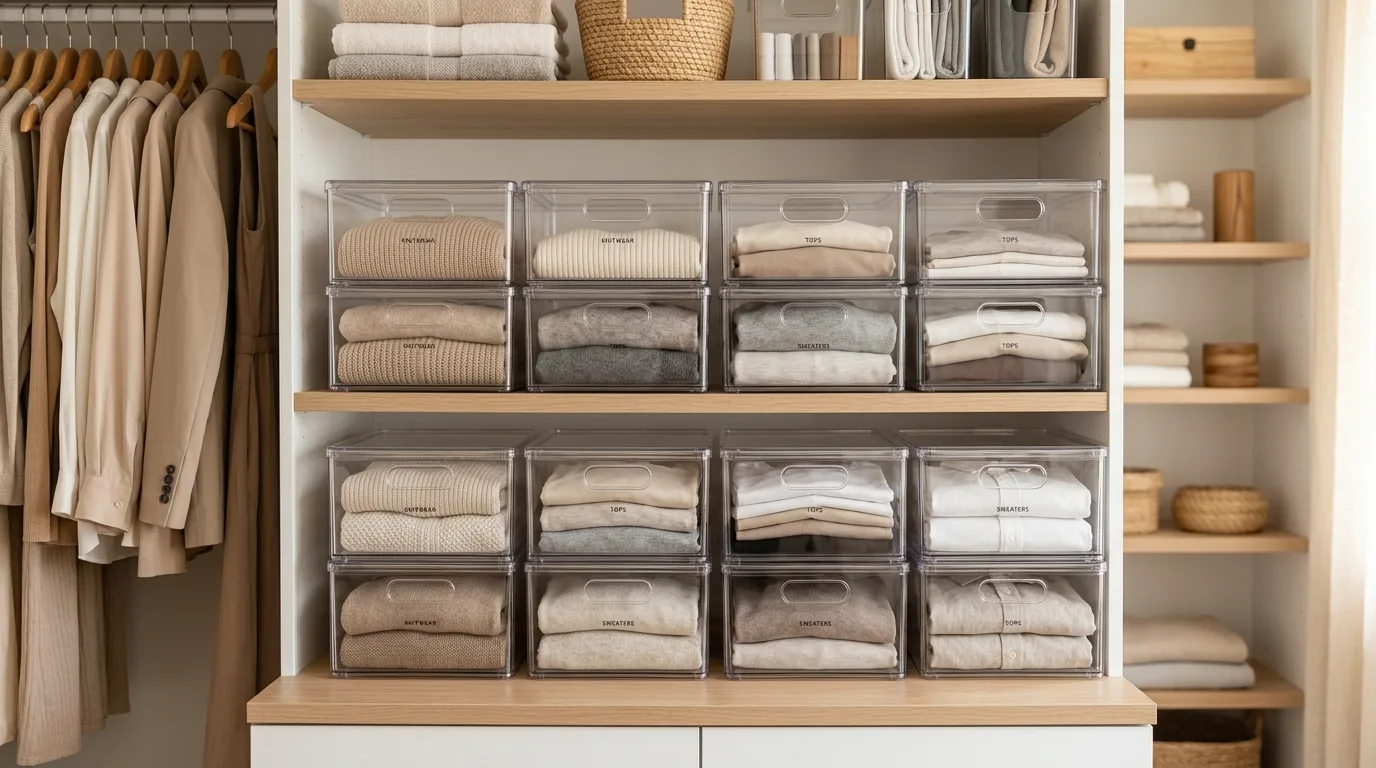 Keep labels minimal and consistent for 10 Sleek Acrylic Storage Containers for a Modern Organized Look