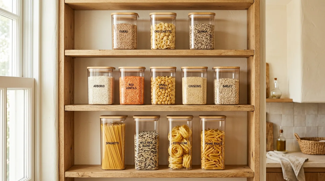 Store cotton rounds and swabs in lidded jars for 10 Sleek Acrylic Storage Containers for a Modern Organized Look