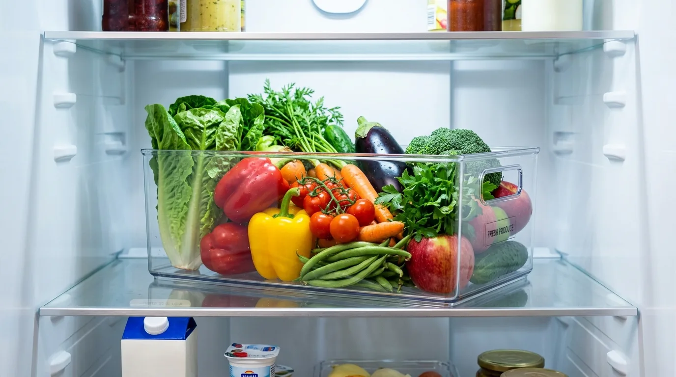 Use stackable bins in the closet for 10 Sleek Acrylic Storage Containers for a Modern Organized Look