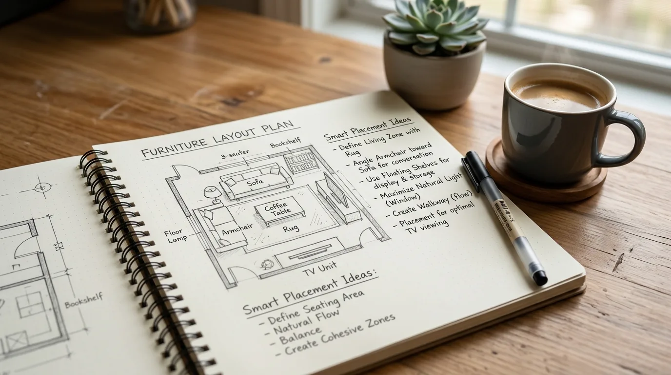 Anchor the room around one focal point for 13 Essential Tips to Arrange Furniture in a Small Living Room