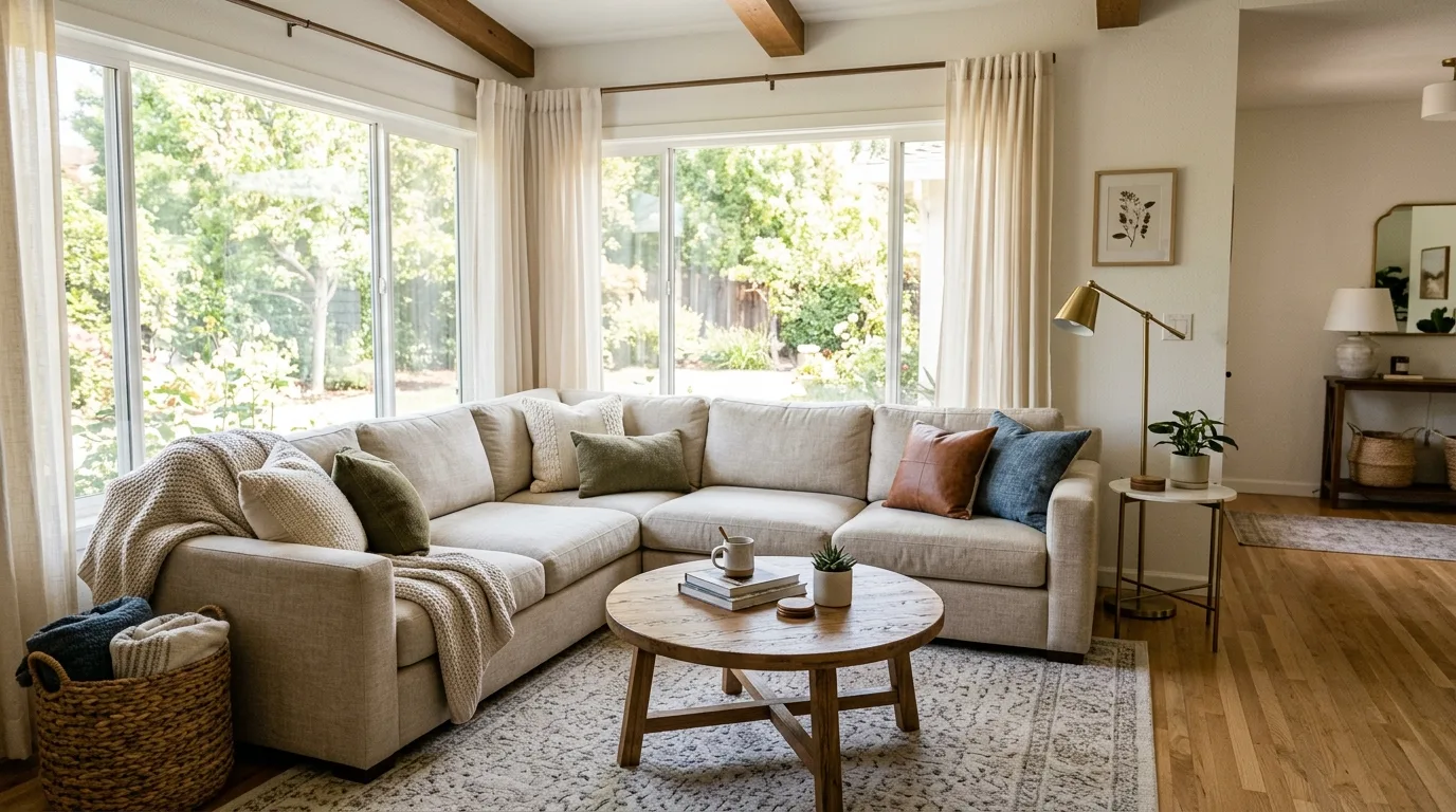 Use the wall strategically, not automatically for 13 Essential Tips to Arrange Furniture in a Small Living Room