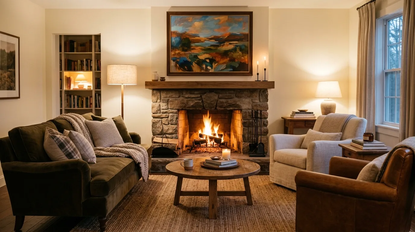 Arrange around one focal point for 12 Clever Ways to Arrange Furniture in an Awkward Living Room