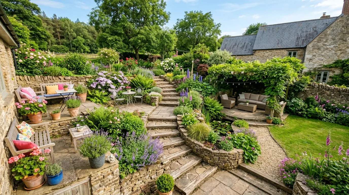 Work with levels instead of fighting them for 12 Stunning Backyard Landscape Design Ideas to Transform Your Yard