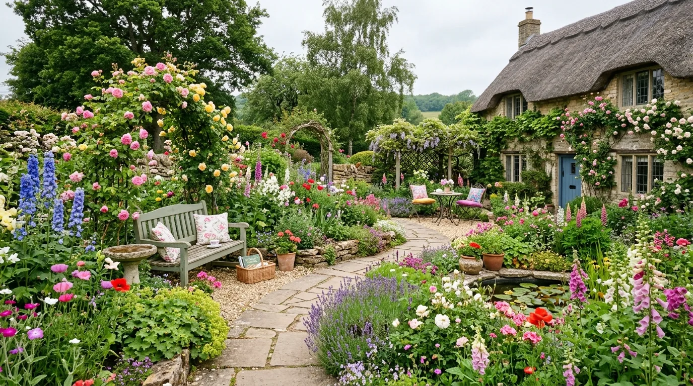 Use mixed flower beds for a softer cottage look for 12 Stunning Backyard Landscape Design Ideas to Transform Your Yard