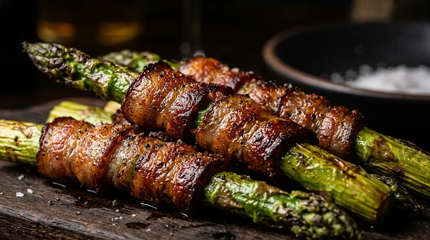 Use olive oil for roasting for 12 Simple Baked Bacon Asparagus for a Delicious Side Dish