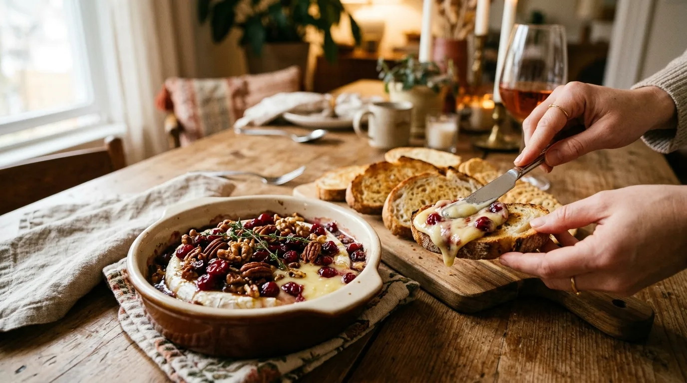 Keep the rest of the spread simple for 11 Easy Baked Cranberry Brie for a Festive Holiday Appetizer