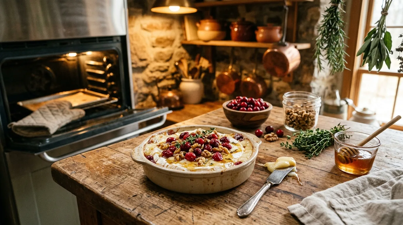 Add nuts for crunch for 11 Easy Baked Cranberry Brie for a Festive Holiday Appetizer