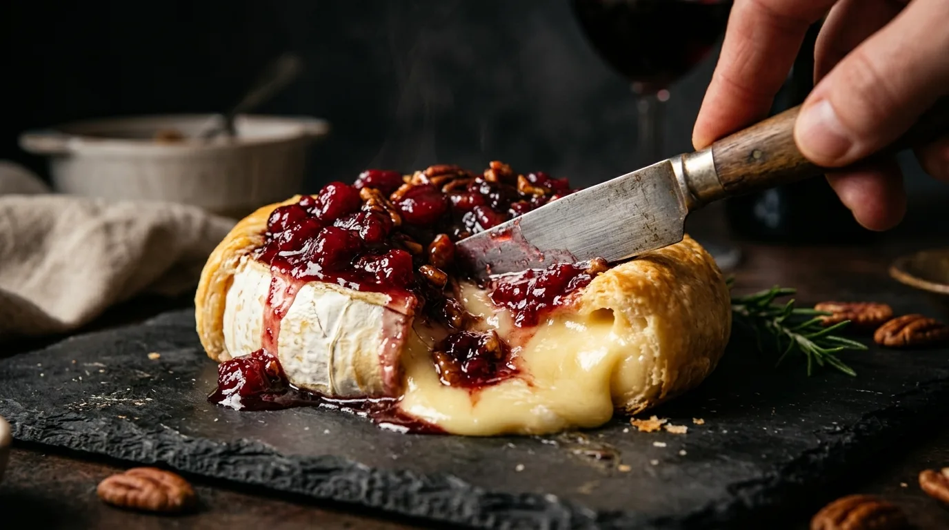Use rosemary or thyme for freshness for 11 Easy Baked Cranberry Brie for a Festive Holiday Appetizer