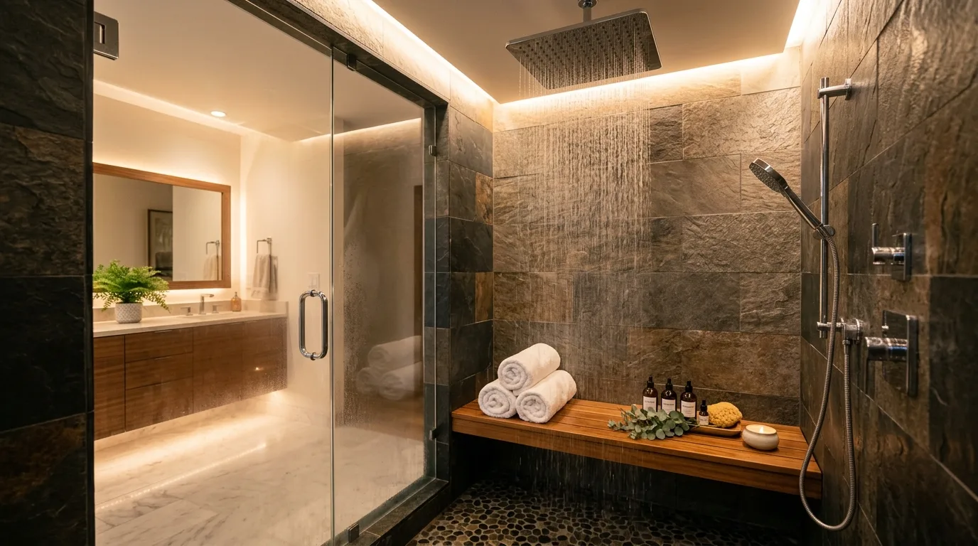 Upgrade the shower experience for 12 Inspiring Bathroom Decor Ideas for a Spa-Like Feel
