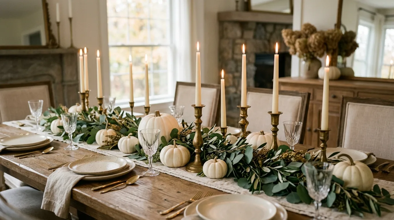 Try a tray-based centerpiece for 13 Beautiful Fall Centerpieces for a Stunning Thanksgiving Table