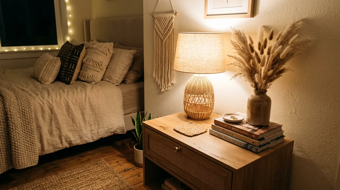 Keep one personal detail visible for 10 Beautiful Nightstand Decor Ideas for a Polished Bedroom