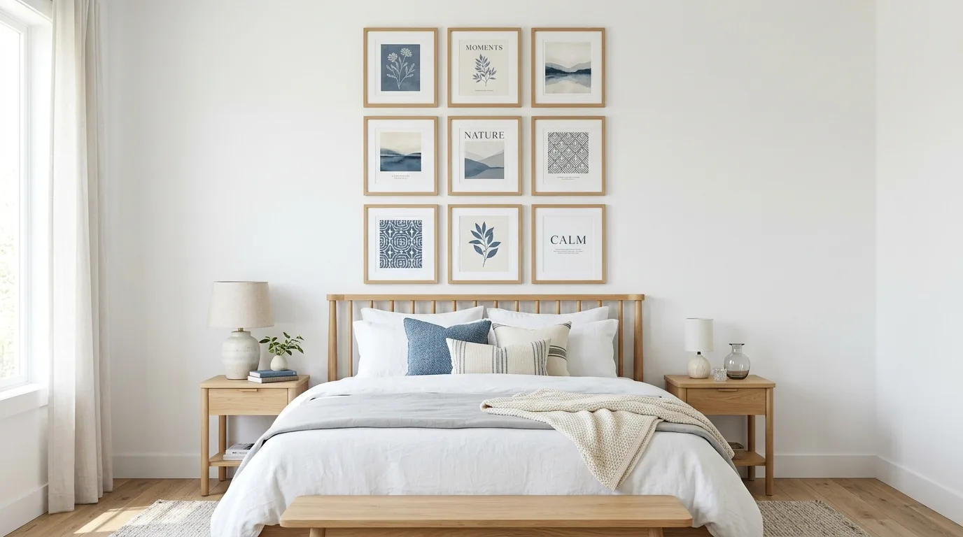 Use a pair of sconces for balance for 12 Stylish Bedroom Wall Decor Ideas for a Beautiful Blank Canvas