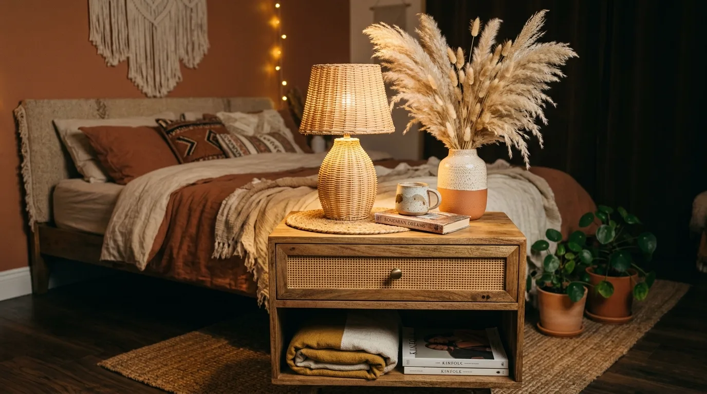 Add one sculptural object for 14 Best Nightstand Decor Ideas to Style Like a Designer