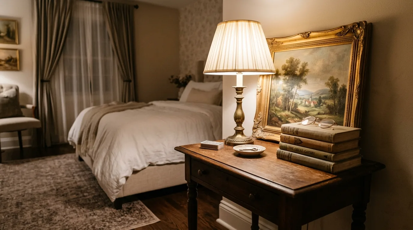 Repeat the room's materials for 14 Best Nightstand Decor Ideas to Style Like a Designer