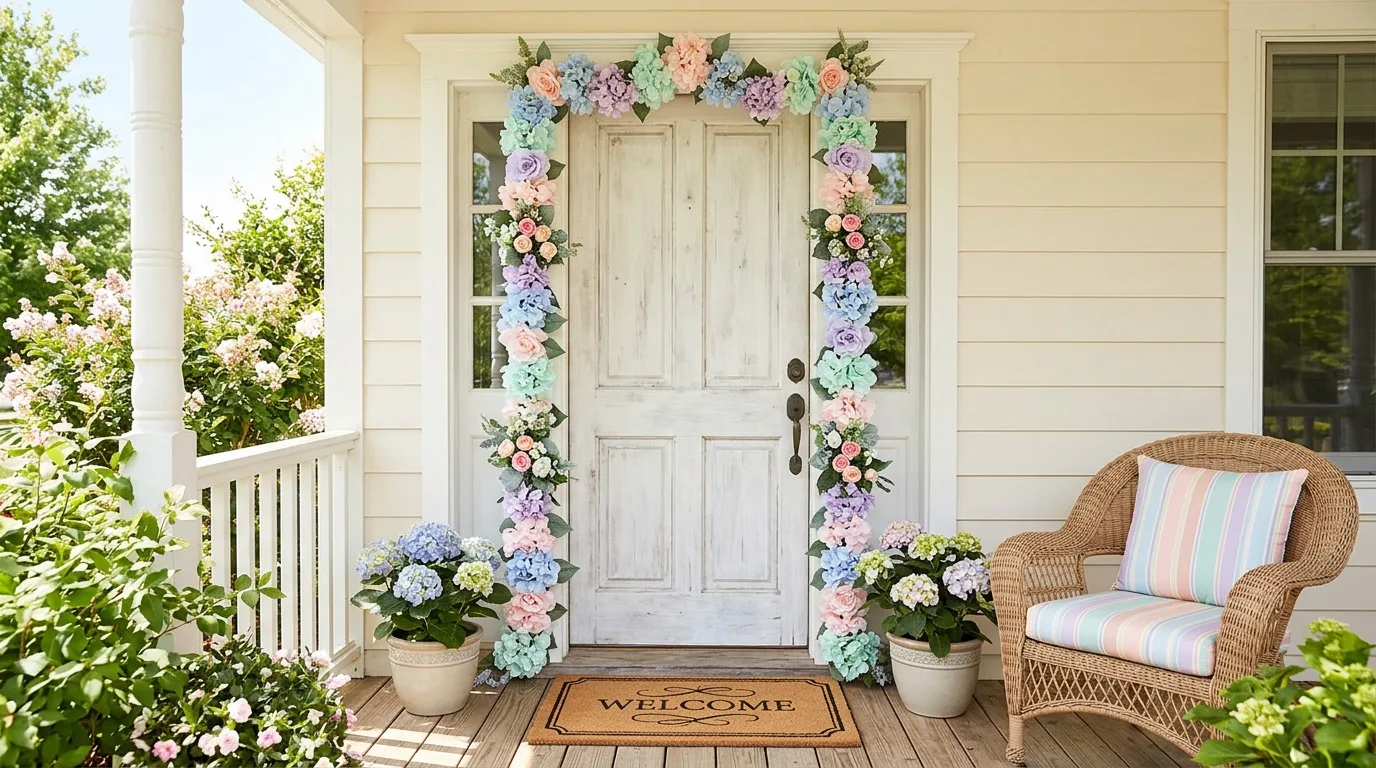 Let greenery frame the doorway for 13 Bright Spring Porch Ideas to Refresh Your Home's Entrance