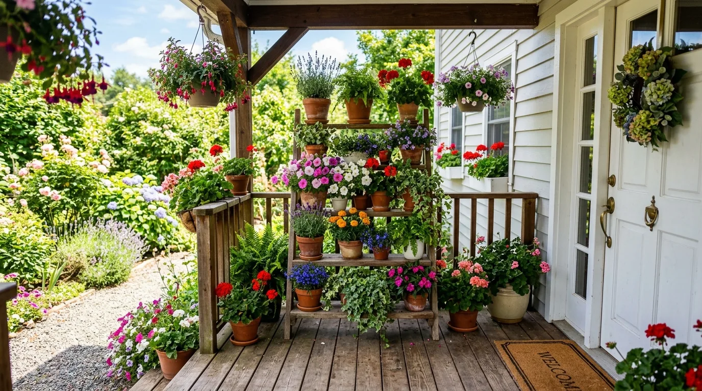 Add a small table vignette if space allows for 13 Bright Spring Porch Ideas to Refresh Your Home's Entrance