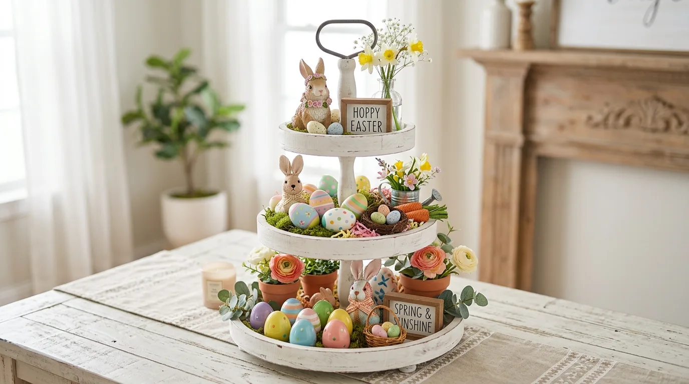 Set up a small dessert corner for 11 Charming Easter Decor Ideas for a Beautiful Spring Brunch