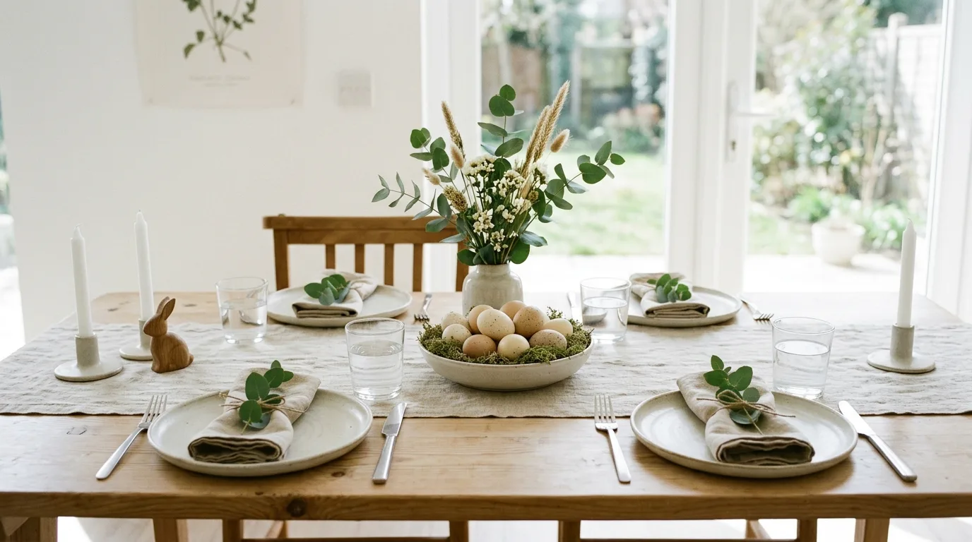 Use cloth napkins with a playful fold for 11 Charming Easter Decor Ideas for a Beautiful Spring Brunch