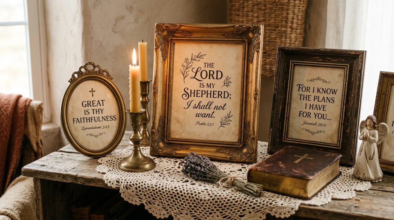 Style books and devotionals thoughtfully for 13 Inspiring Christian Home Decor Ideas for Faith-Filled Spaces