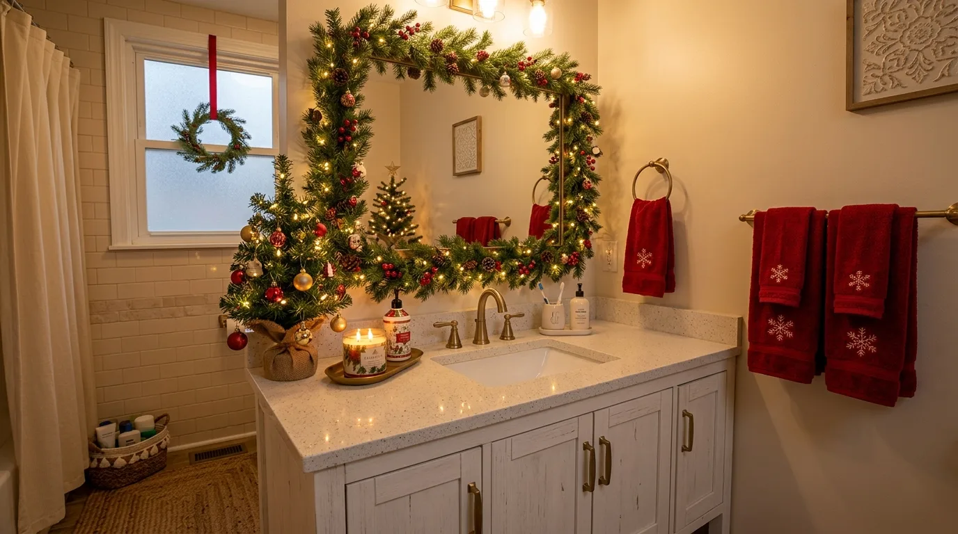 11 Unexpected Christmas Bathroom Decor Ideas for Guests