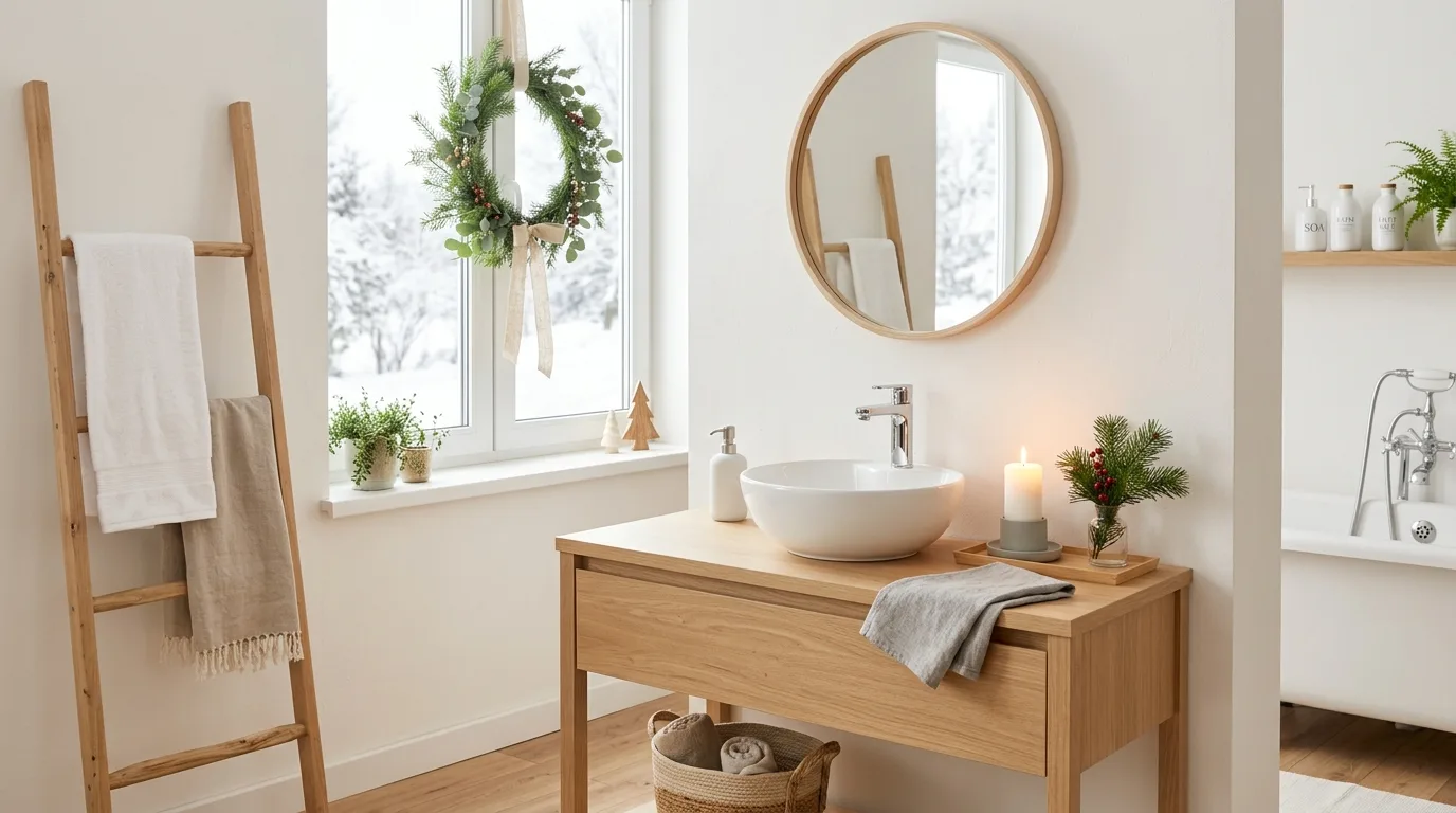Use festive soap or labels for 11 Unexpected Christmas Bathroom Decor Ideas for Guests