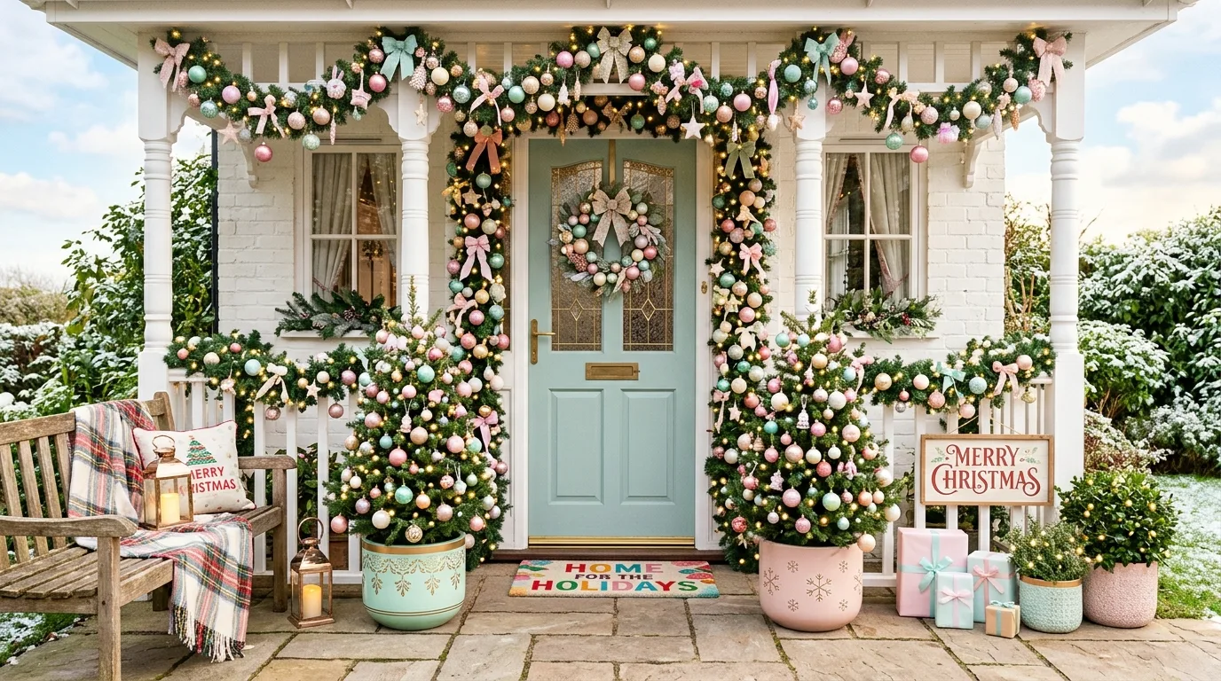 Make it feel open and inviting for 14 Festive Christmas Entryway Decor Ideas for a Grand Welcome