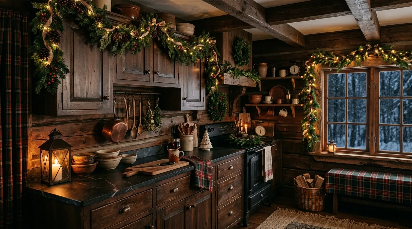 Use cutting boards and wood for warmth for 13 Jolly Christmas Kitchen Decor Ideas for Holiday Cooking