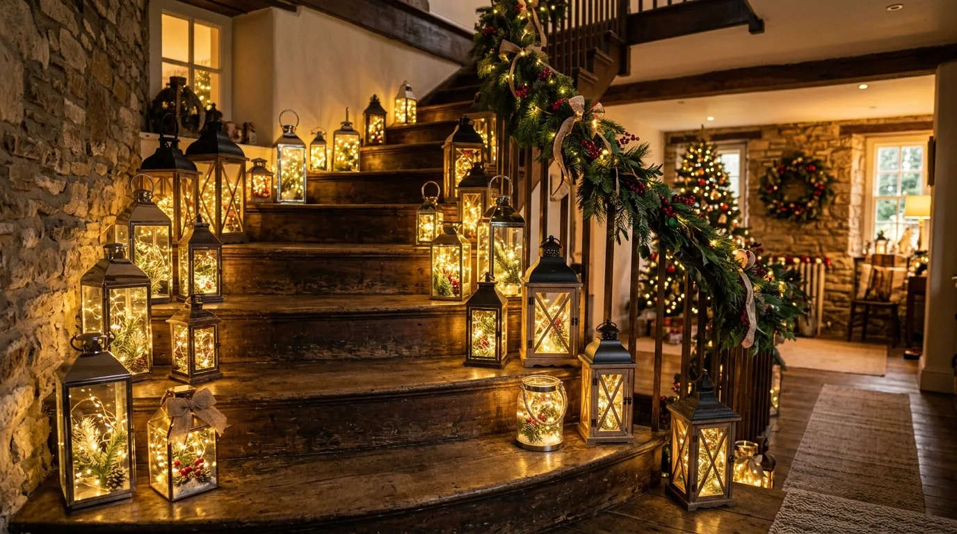 Style a pair at the front door for 11 Magical Christmas Lantern Decor Ideas for a Warm Glow