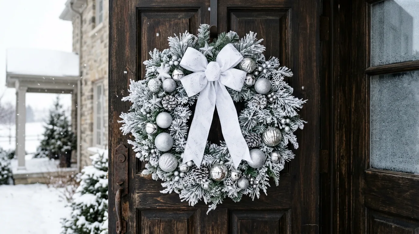 Incorporate pinecones for texture for 12 Stunning Christmas Wreath Decor Ideas for Your Front Door
