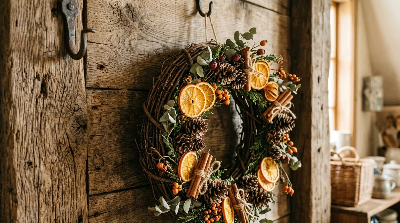 Use berries for a traditional pop of color for 12 Stunning Christmas Wreath Decor Ideas for Your Front Door