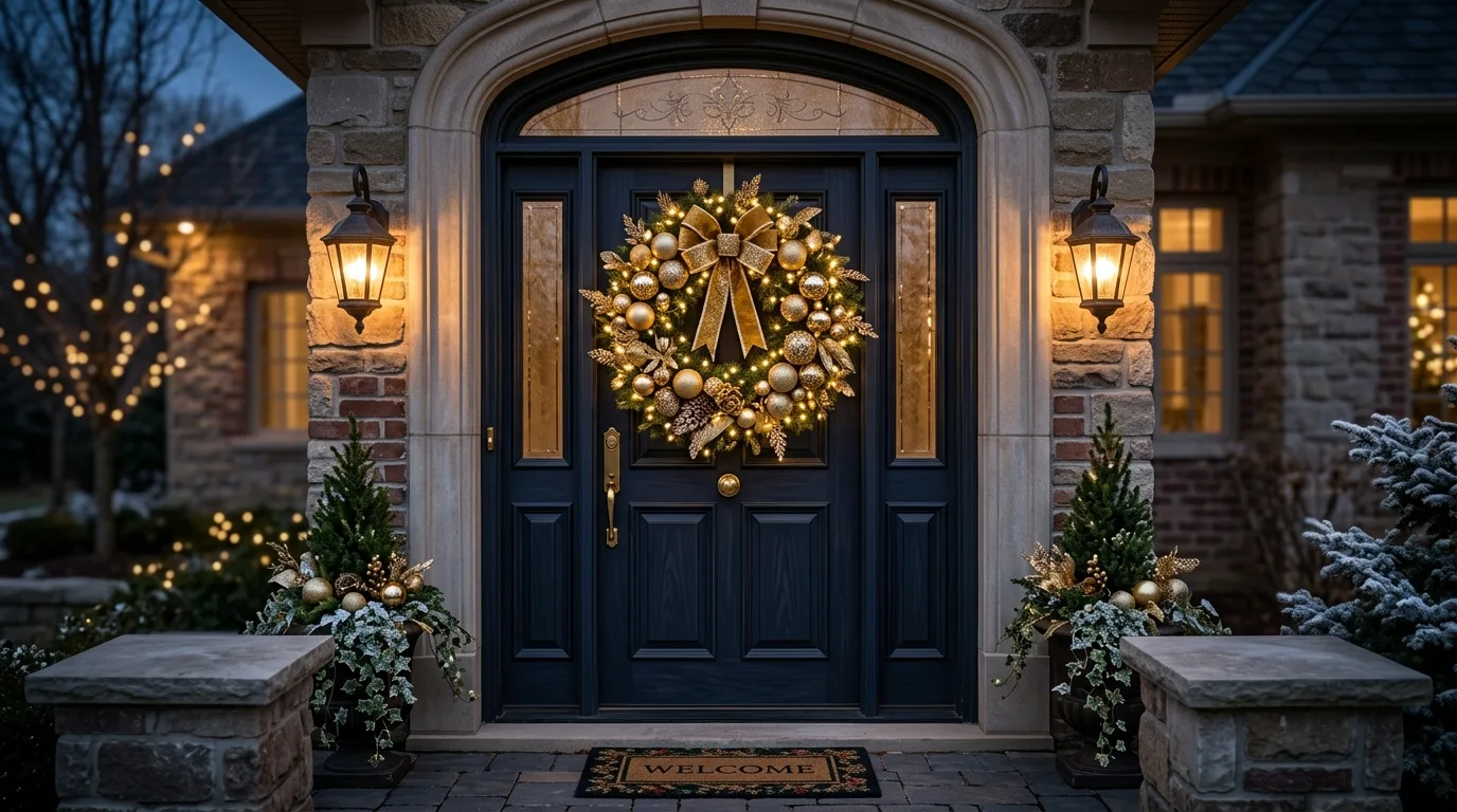 Try bells for a vintage touch for 12 Stunning Christmas Wreath Decor Ideas for Your Front Door