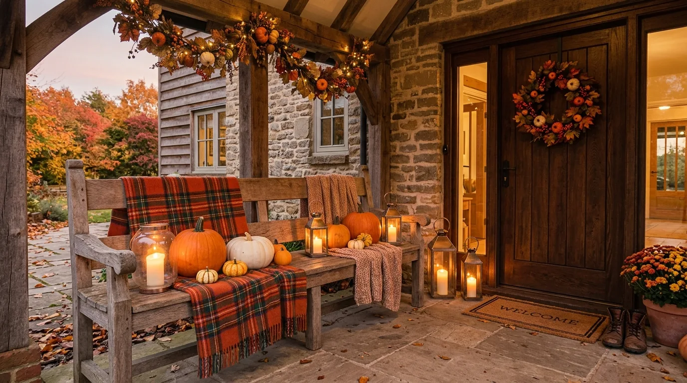 Decorate the entryway for welcome for 11 Classic Thanksgiving Decor Ideas for a Warm Family Gathering