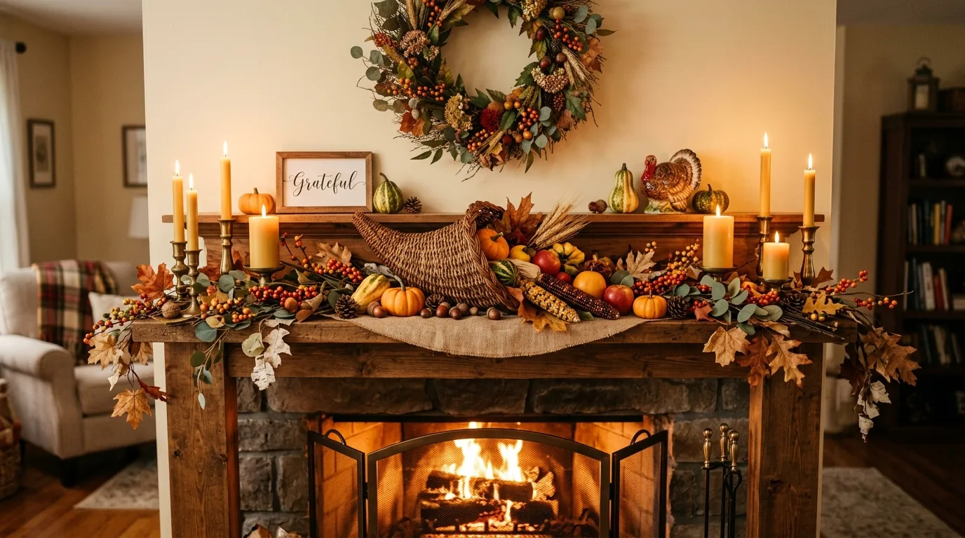 Use candles across several rooms for 11 Classic Thanksgiving Decor Ideas for a Warm Family Gathering