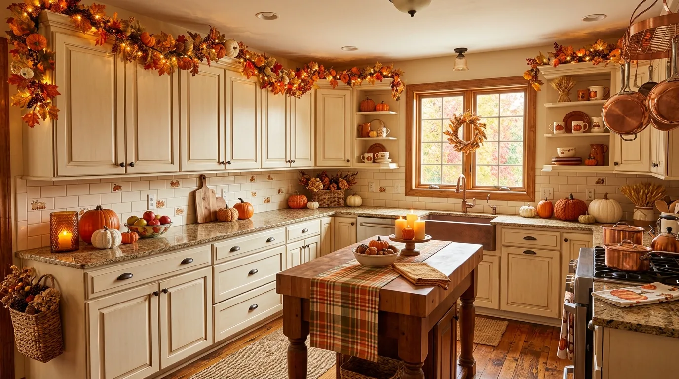 Use cozy textiles in seating areas for 11 Classic Thanksgiving Decor Ideas for a Warm Family Gathering