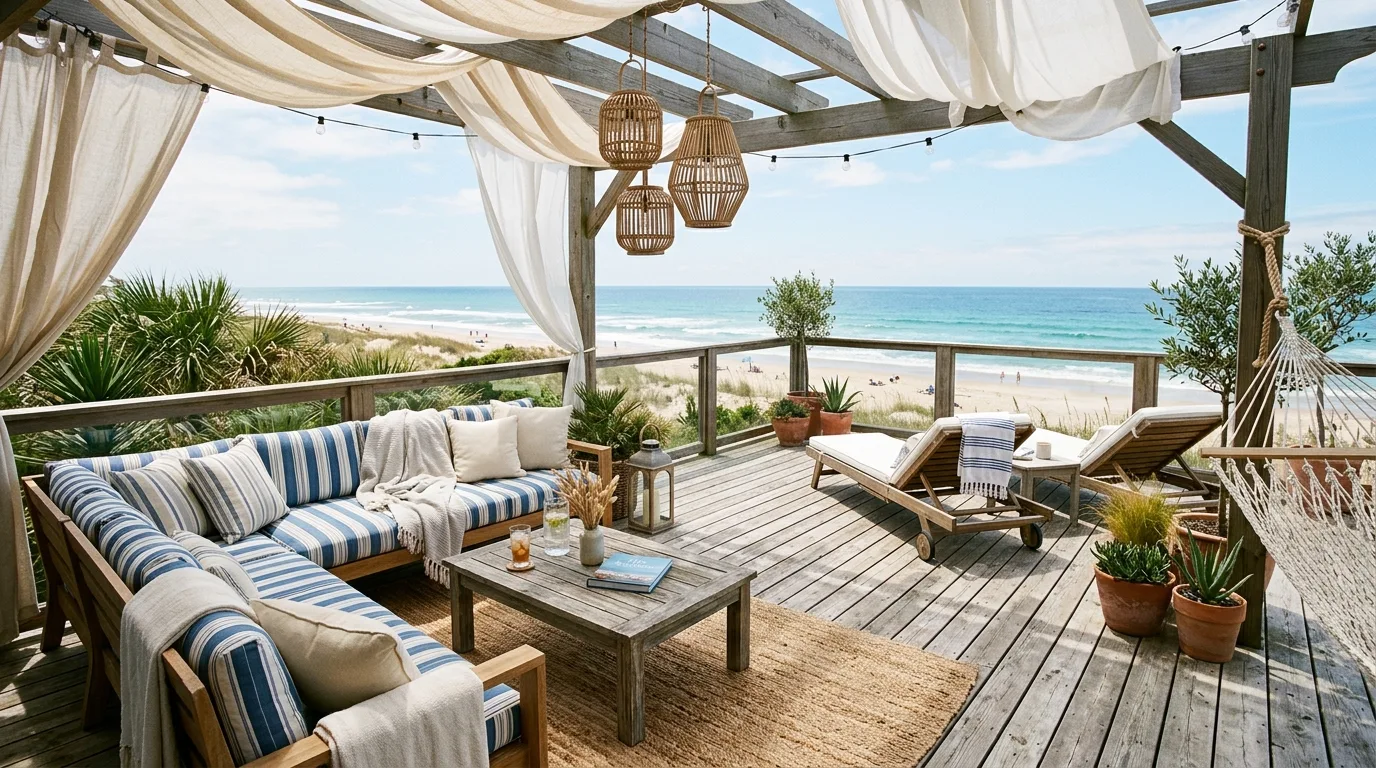 Aim for collected and relaxed for 10 Breezy Coastal Farmhouse Decor Ideas for a Relaxed Vibe