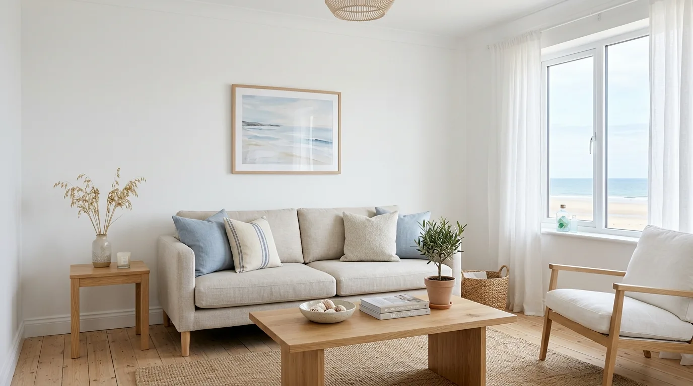 Choose weathered or whitewashed woods for 10 Breezy Coastal Farmhouse Decor Ideas for a Relaxed Vibe