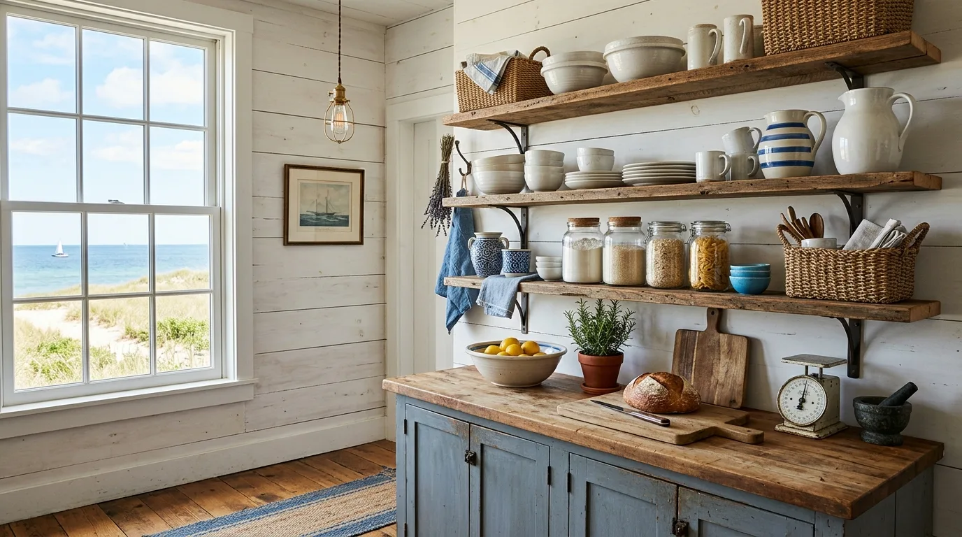 Use slipcovered or soft-lined seating for 10 Breezy Coastal Farmhouse Decor Ideas for a Relaxed Vibe