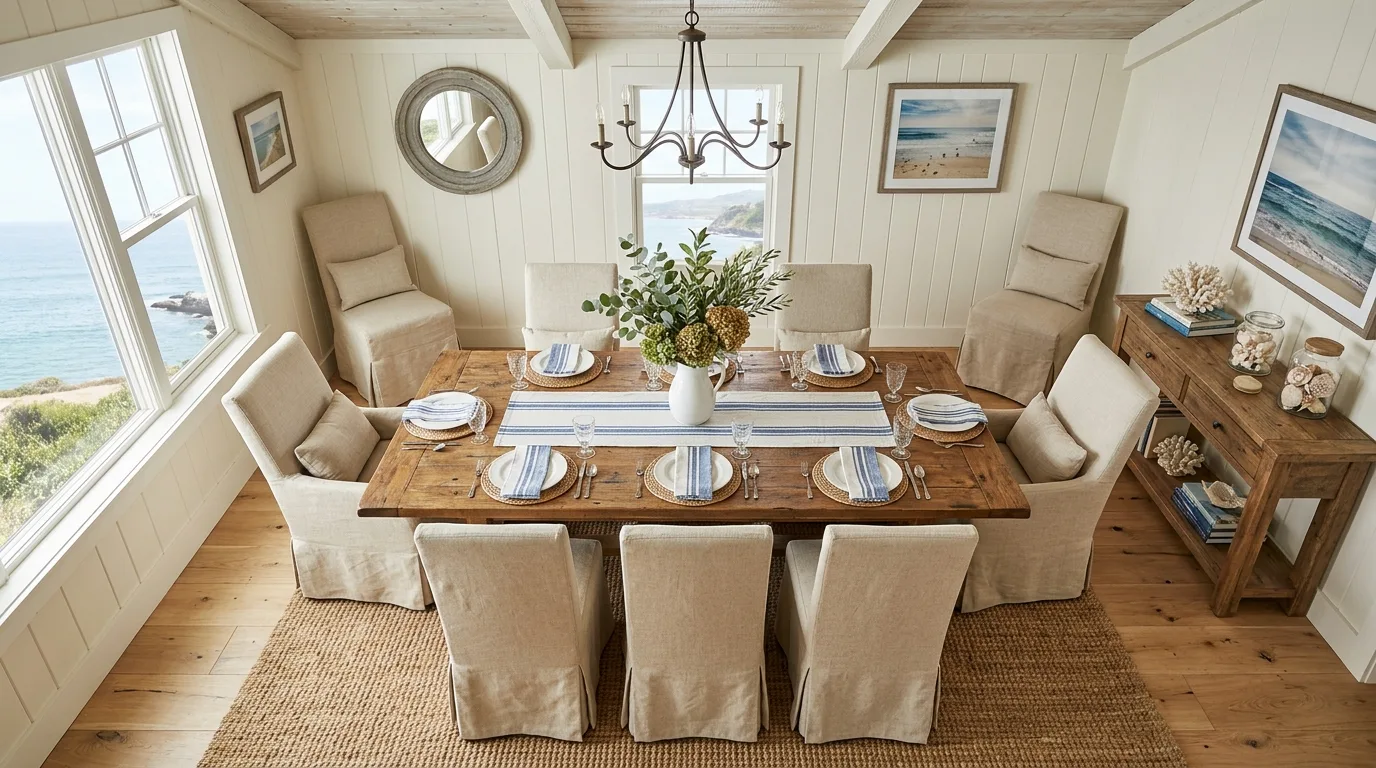 Use driftwood or organic accents carefully for 10 Breezy Coastal Farmhouse Decor Ideas for a Relaxed Vibe