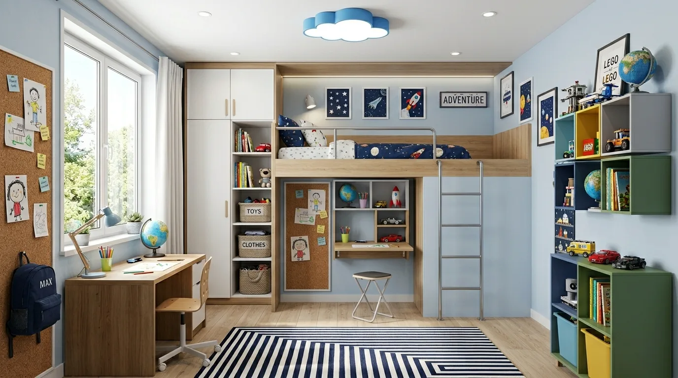Let the room feel playful but not chaotic for 12 Cool Young Boys Bedroom Ideas He'll Actually Love