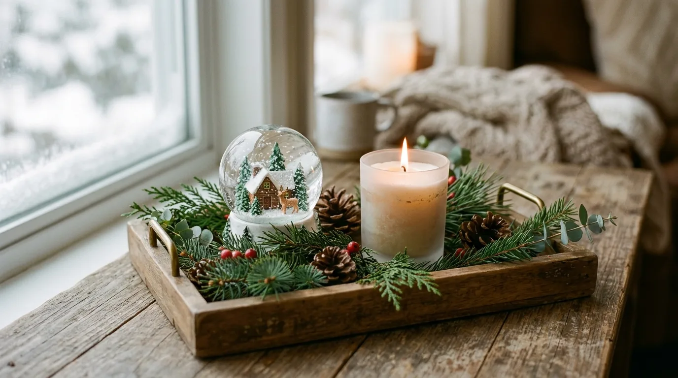 Create a breakfast or cocoa moment for 11 Cozy Winter Tray Decor Ideas for a Hygge Home Vibe