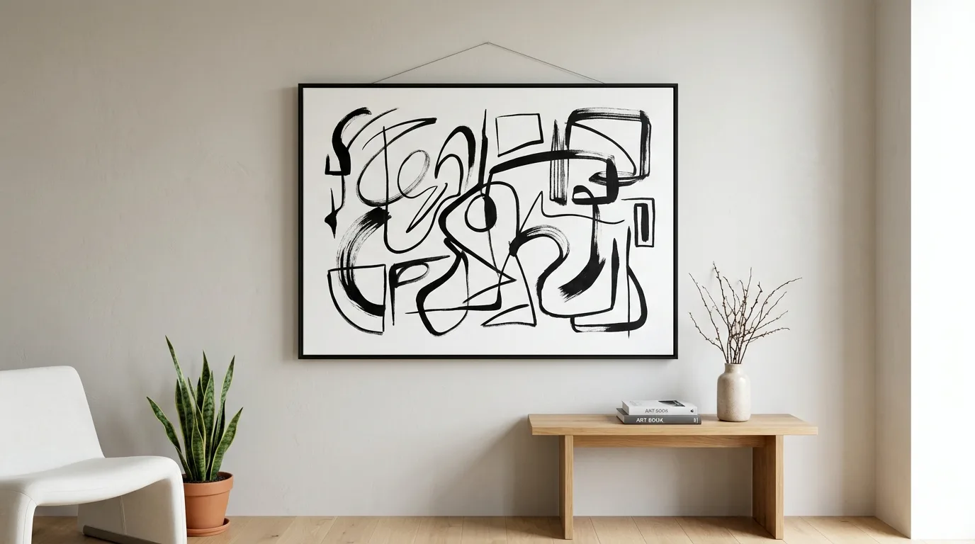Paint minimalist line art for 14 Creative DIY Wall Art Ideas to Decorate on a Dime