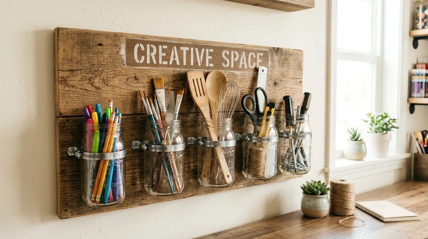 Style them in grouped centerpieces for 12 Creative Mason Jar Crafts for Easy DIY Home Decor