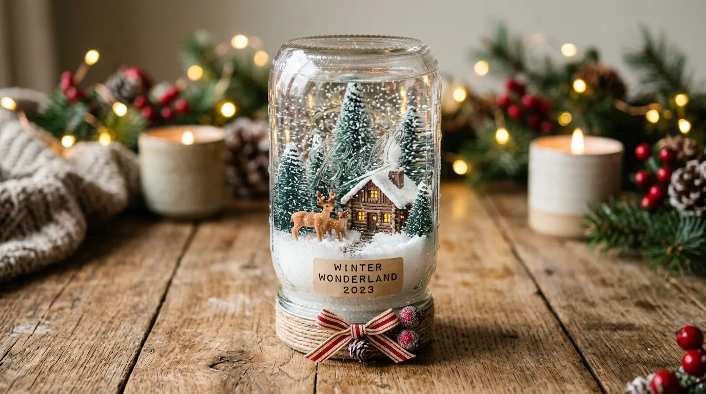 Try a seasonal snow globe or filler jar for 12 Creative Mason Jar Crafts for Rustic Home Accents