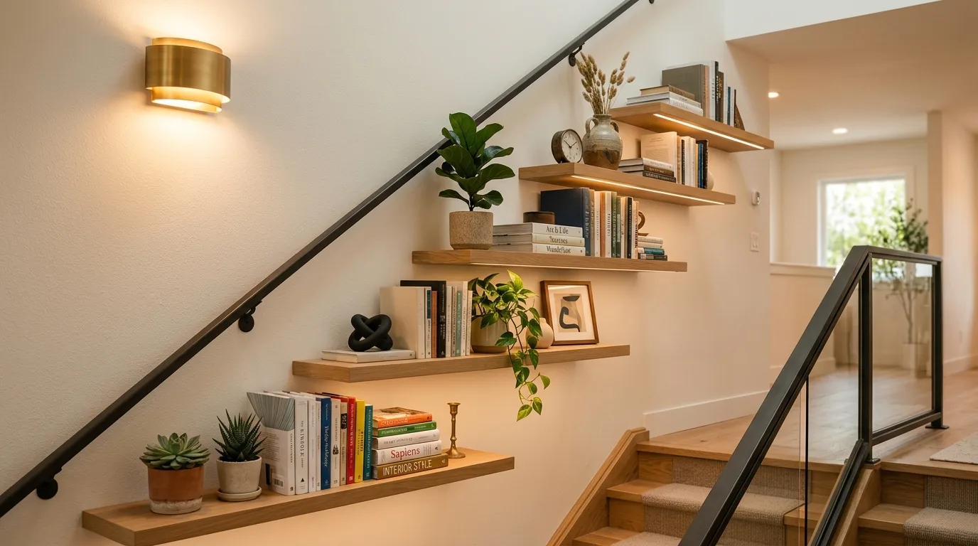 Style the landing as a destination for 11 Creative Staircase Decorating Ideas for a Stunning Foyer