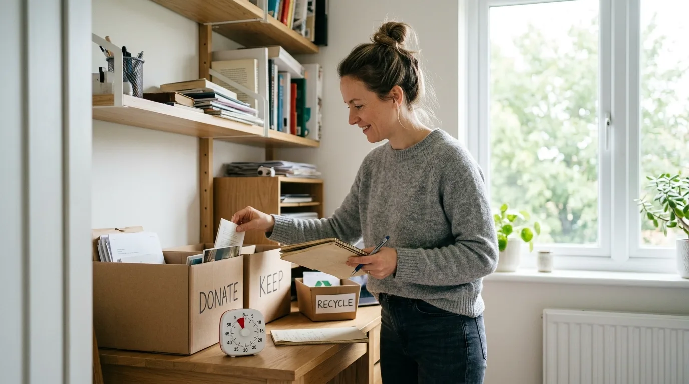 Set a timer to avoid burnout for 13 Life-Changing Tips on How to Declutter Your Home Fast